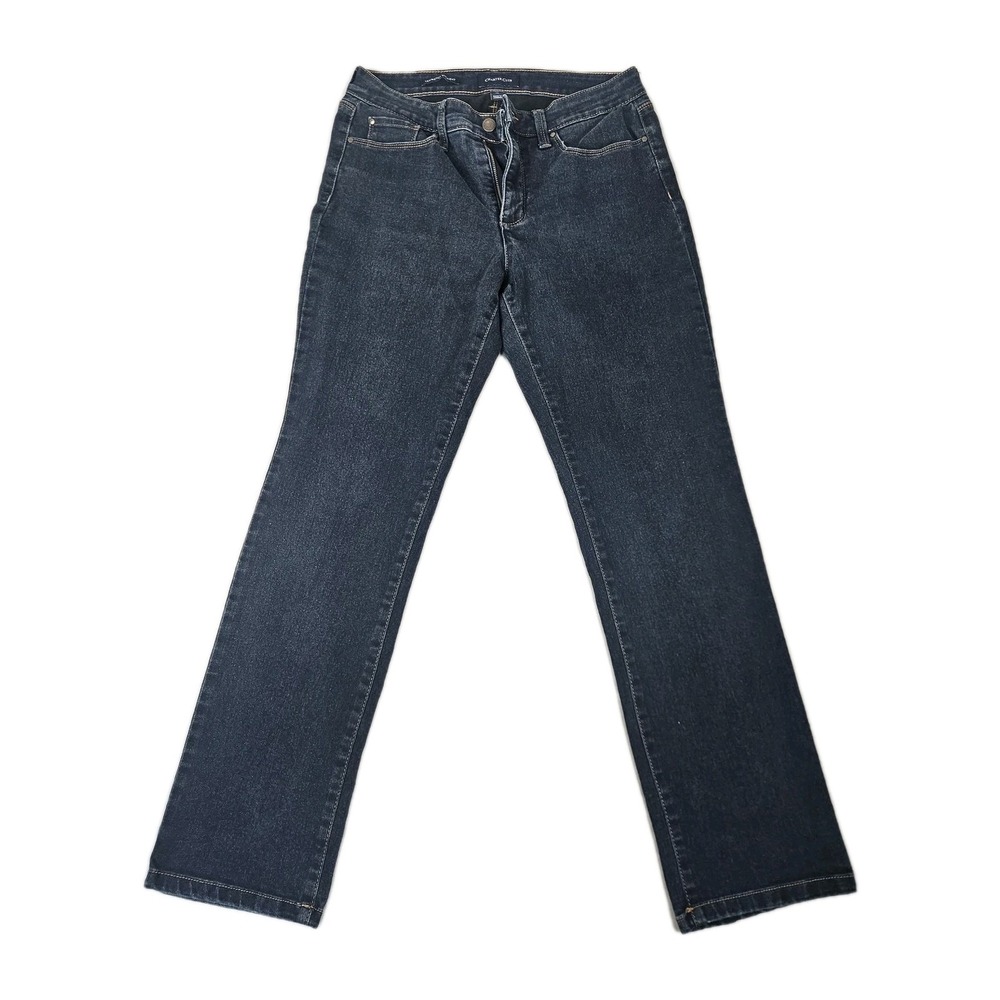 Charter Club Jeans Womens 8S Lexington Straight Leg Dark Wash Stretch